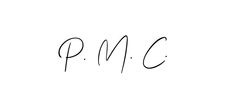 if you are searching for the best signature style for your name P. M. C.. so please give up your signature search. here we have designed multiple signature styles  using Allison_Script. P. M. C. signature style 2 images and pictures png