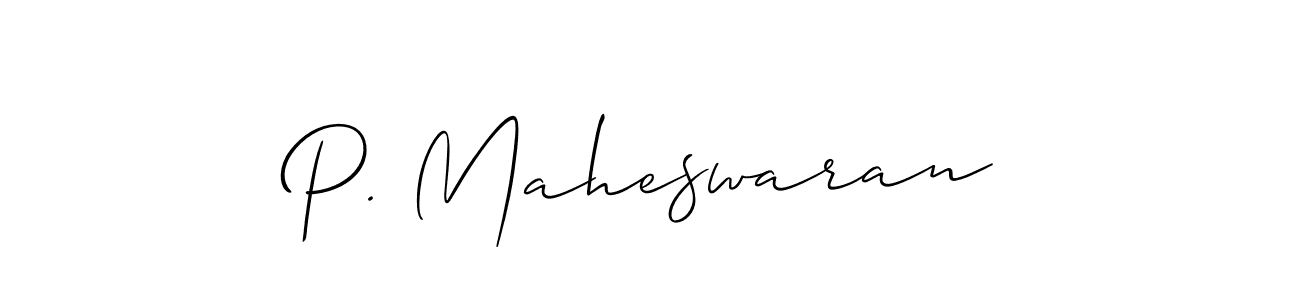 Best and Professional Signature Style for P. Maheswaran. Allison_Script Best Signature Style Collection. P. Maheswaran signature style 2 images and pictures png