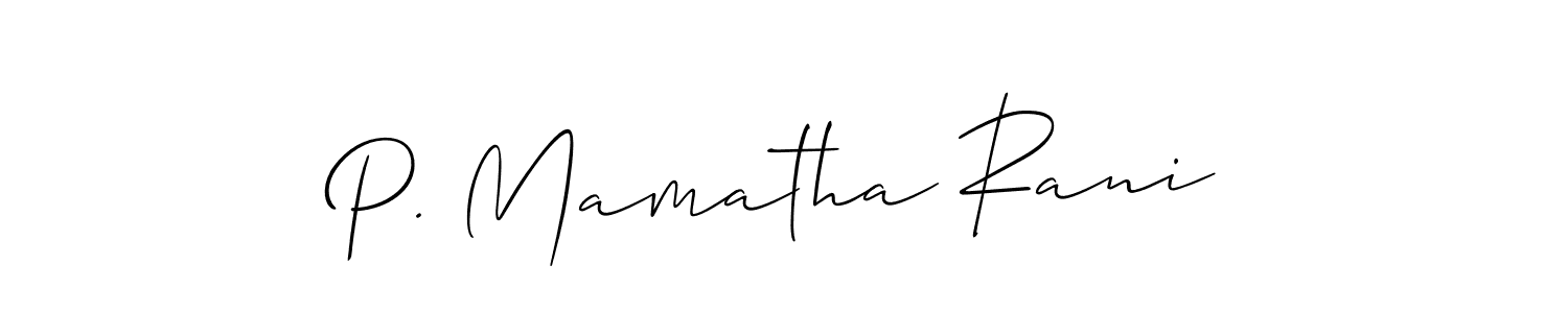 How to make P. Mamatha Rani signature? Allison_Script is a professional autograph style. Create handwritten signature for P. Mamatha Rani name. P. Mamatha Rani signature style 2 images and pictures png