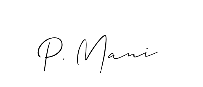 How to make P. Mani signature? Allison_Script is a professional autograph style. Create handwritten signature for P. Mani name. P. Mani signature style 2 images and pictures png