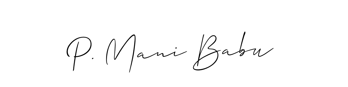 Best and Professional Signature Style for P. Mani Babu. Allison_Script Best Signature Style Collection. P. Mani Babu signature style 2 images and pictures png