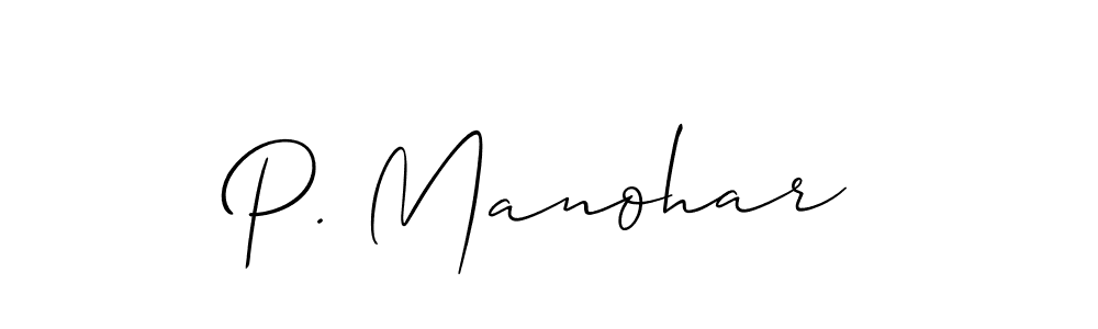 if you are searching for the best signature style for your name P. Manohar. so please give up your signature search. here we have designed multiple signature styles  using Allison_Script. P. Manohar signature style 2 images and pictures png