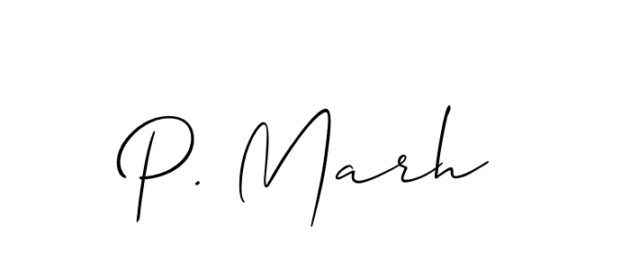 You should practise on your own different ways (Allison_Script) to write your name (P. Marh) in signature. don't let someone else do it for you. P. Marh signature style 2 images and pictures png