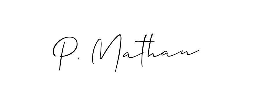 Once you've used our free online signature maker to create your best signature Allison_Script style, it's time to enjoy all of the benefits that P. Mathan name signing documents. P. Mathan signature style 2 images and pictures png