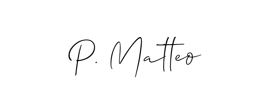 Use a signature maker to create a handwritten signature online. With this signature software, you can design (Allison_Script) your own signature for name P. Matteo. P. Matteo signature style 2 images and pictures png