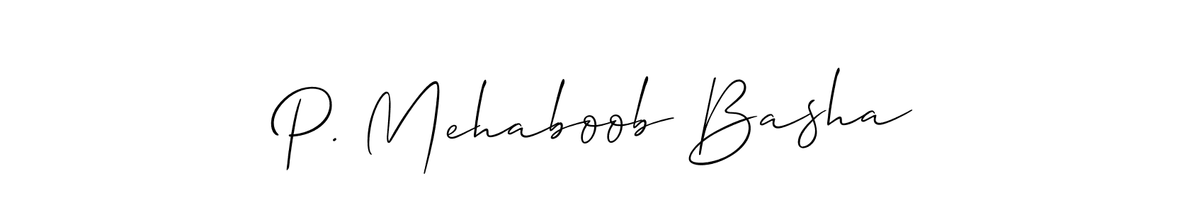Best and Professional Signature Style for P. Mehaboob Basha. Allison_Script Best Signature Style Collection. P. Mehaboob Basha signature style 2 images and pictures png