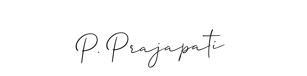 P. Prajapati stylish signature style. Best Handwritten Sign (Allison_Script) for my name. Handwritten Signature Collection Ideas for my name P. Prajapati. P. Prajapati signature style 2 images and pictures png