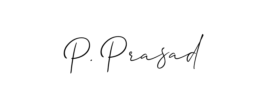 Make a short P. Prasad signature style. Manage your documents anywhere anytime using Allison_Script. Create and add eSignatures, submit forms, share and send files easily. P. Prasad signature style 2 images and pictures png