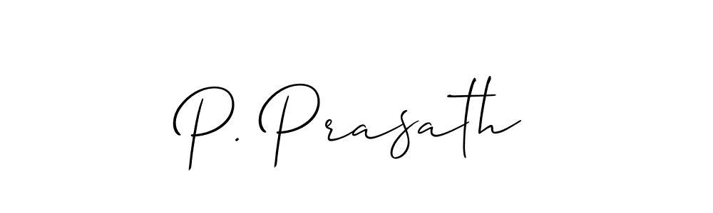 Create a beautiful signature design for name P. Prasath. With this signature (Allison_Script) fonts, you can make a handwritten signature for free. P. Prasath signature style 2 images and pictures png