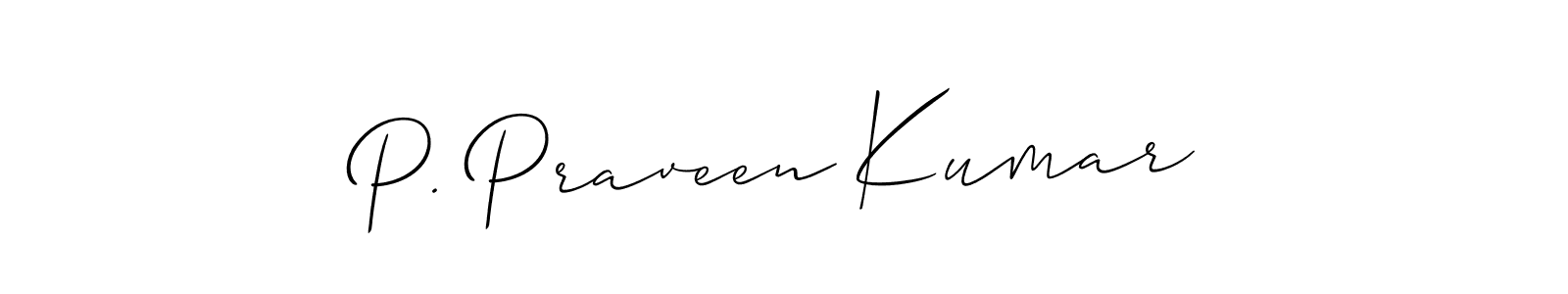 Design your own signature with our free online signature maker. With this signature software, you can create a handwritten (Allison_Script) signature for name P. Praveen Kumar. P. Praveen Kumar signature style 2 images and pictures png