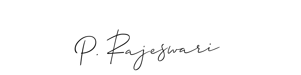 It looks lik you need a new signature style for name P. Rajeswari. Design unique handwritten (Allison_Script) signature with our free signature maker in just a few clicks. P. Rajeswari signature style 2 images and pictures png