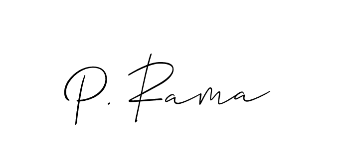 Use a signature maker to create a handwritten signature online. With this signature software, you can design (Allison_Script) your own signature for name P. Rama. P. Rama signature style 2 images and pictures png