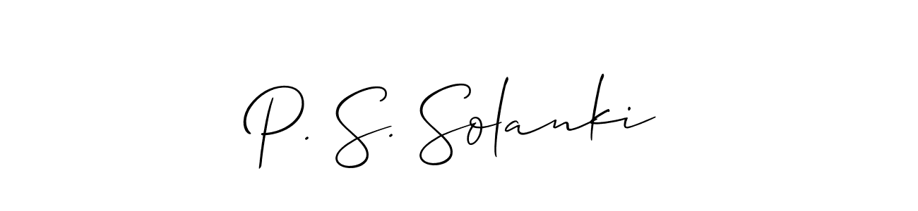 How to make P. S. Solanki signature? Allison_Script is a professional autograph style. Create handwritten signature for P. S. Solanki name. P. S. Solanki signature style 2 images and pictures png