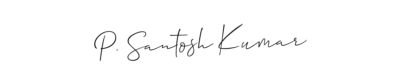 Make a beautiful signature design for name P. Santosh Kumar. With this signature (Allison_Script) style, you can create a handwritten signature for free. P. Santosh Kumar signature style 2 images and pictures png