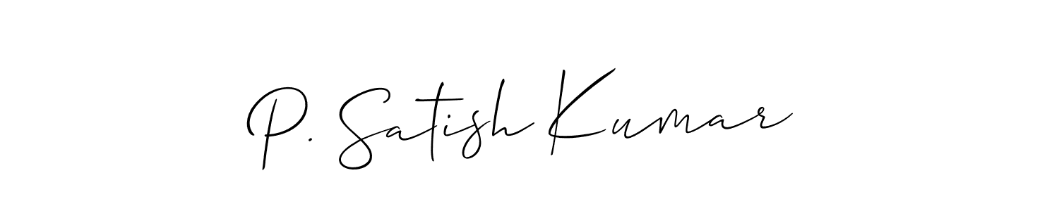 Also we have P. Satish Kumar name is the best signature style. Create professional handwritten signature collection using Allison_Script autograph style. P. Satish Kumar signature style 2 images and pictures png