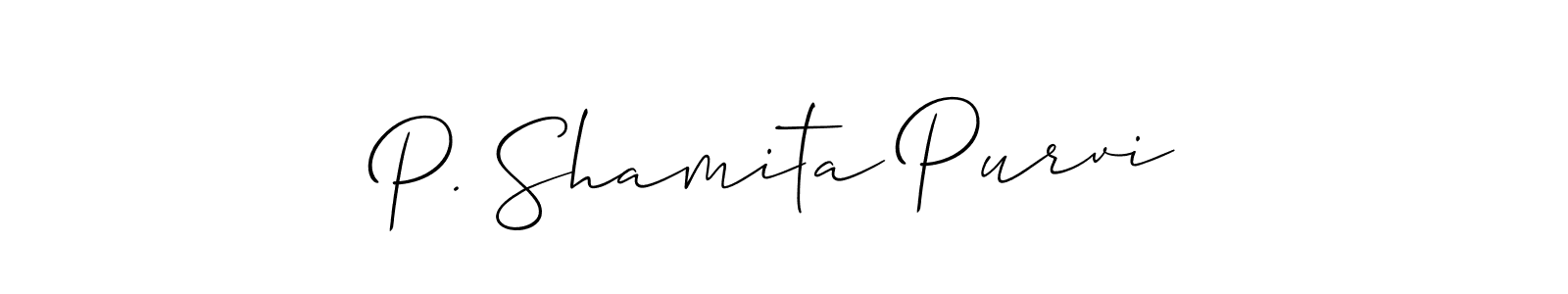 Check out images of Autograph of P. Shamita Purvi name. Actor P. Shamita Purvi Signature Style. Allison_Script is a professional sign style online. P. Shamita Purvi signature style 2 images and pictures png