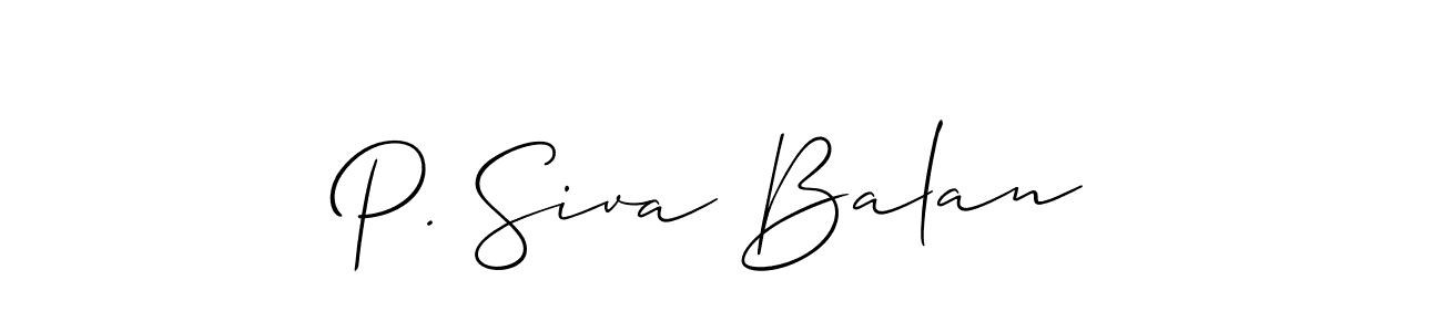 Make a beautiful signature design for name P. Siva Balan. With this signature (Allison_Script) style, you can create a handwritten signature for free. P. Siva Balan signature style 2 images and pictures png