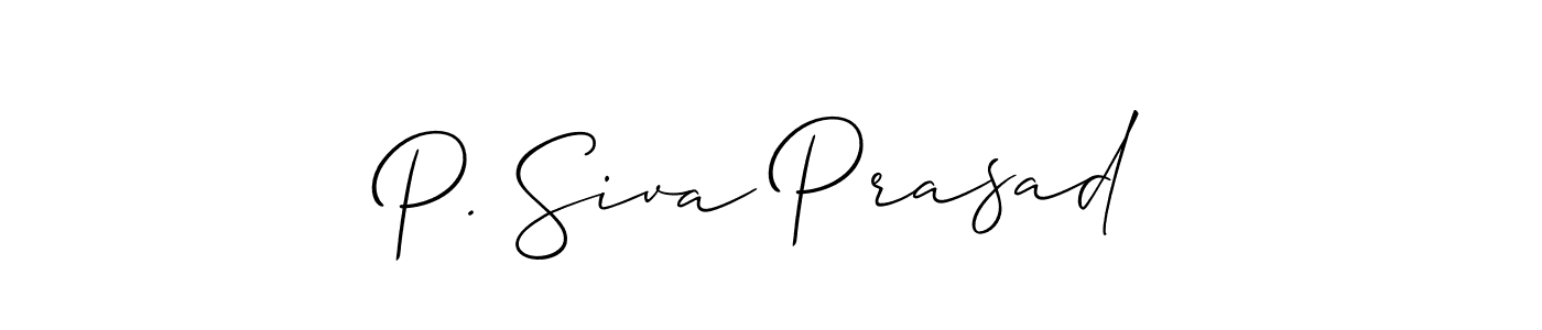 Check out images of Autograph of P. Siva Prasad name. Actor P. Siva Prasad Signature Style. Allison_Script is a professional sign style online. P. Siva Prasad signature style 2 images and pictures png