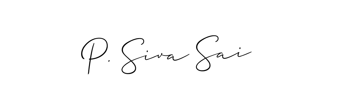 You can use this online signature creator to create a handwritten signature for the name P. Siva Sai. This is the best online autograph maker. P. Siva Sai signature style 2 images and pictures png