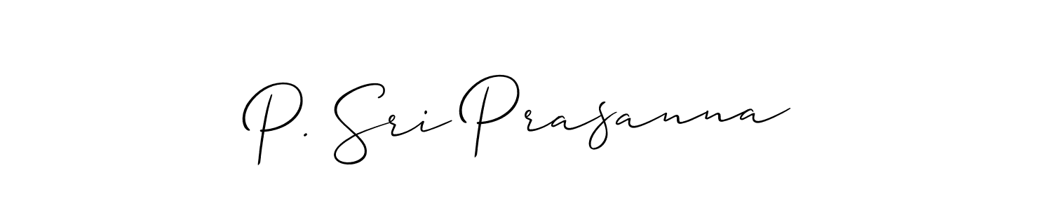 Check out images of Autograph of P. Sri Prasanna name. Actor P. Sri Prasanna Signature Style. Allison_Script is a professional sign style online. P. Sri Prasanna signature style 2 images and pictures png
