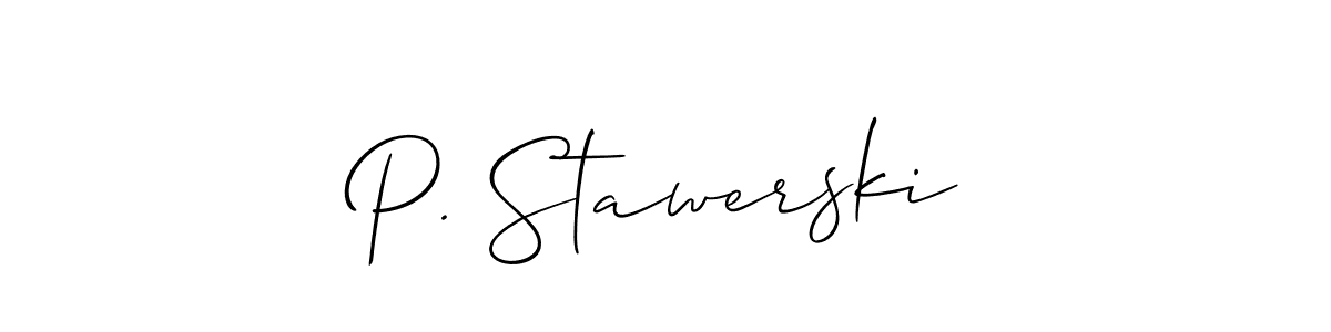 Similarly Allison_Script is the best handwritten signature design. Signature creator online .You can use it as an online autograph creator for name P. Stawerski. P. Stawerski signature style 2 images and pictures png