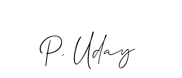 Check out images of Autograph of P. Uday name. Actor P. Uday Signature Style. Allison_Script is a professional sign style online. P. Uday signature style 2 images and pictures png