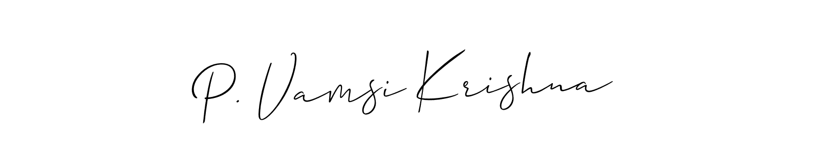 Make a beautiful signature design for name P. Vamsi Krishna. Use this online signature maker to create a handwritten signature for free. P. Vamsi Krishna signature style 2 images and pictures png