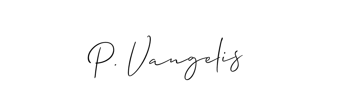 Also we have P. Vangelis name is the best signature style. Create professional handwritten signature collection using Allison_Script autograph style. P. Vangelis signature style 2 images and pictures png