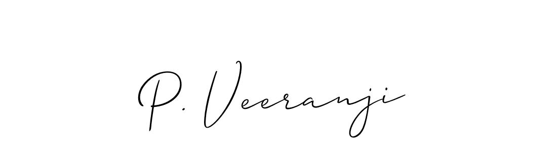How to make P. Veeranji signature? Allison_Script is a professional autograph style. Create handwritten signature for P. Veeranji name. P. Veeranji signature style 2 images and pictures png