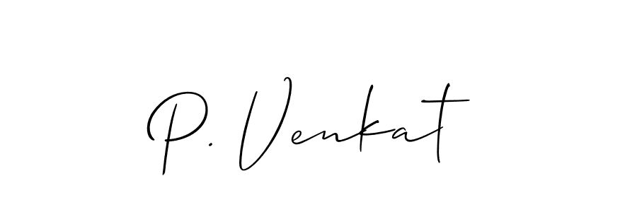 It looks lik you need a new signature style for name P. Venkat. Design unique handwritten (Allison_Script) signature with our free signature maker in just a few clicks. P. Venkat signature style 2 images and pictures png