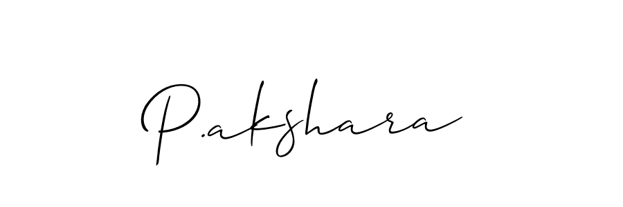 How to make P.akshara signature? Allison_Script is a professional autograph style. Create handwritten signature for P.akshara name. P.akshara signature style 2 images and pictures png
