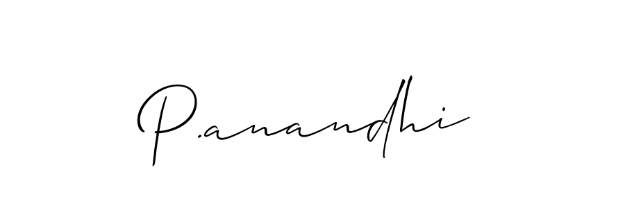 Use a signature maker to create a handwritten signature online. With this signature software, you can design (Allison_Script) your own signature for name P.anandhi. P.anandhi signature style 2 images and pictures png