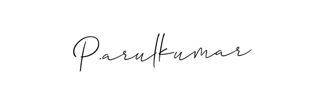 Make a short P.arulkumar signature style. Manage your documents anywhere anytime using Allison_Script. Create and add eSignatures, submit forms, share and send files easily. P.arulkumar signature style 2 images and pictures png