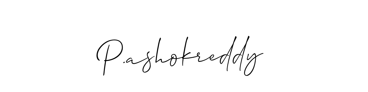 if you are searching for the best signature style for your name P.ashokreddy. so please give up your signature search. here we have designed multiple signature styles  using Allison_Script. P.ashokreddy signature style 2 images and pictures png