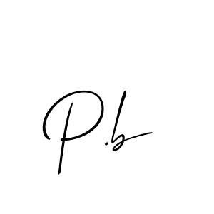 Also You can easily find your signature by using the search form. We will create P.b name handwritten signature images for you free of cost using Allison_Script sign style. P.b signature style 2 images and pictures png