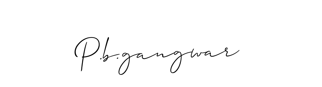 Make a beautiful signature design for name P.b.gangwar. Use this online signature maker to create a handwritten signature for free. P.b.gangwar signature style 2 images and pictures png