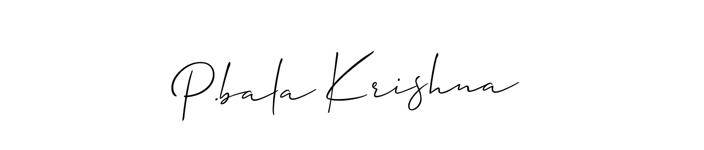 Make a beautiful signature design for name P.bala Krishna. Use this online signature maker to create a handwritten signature for free. P.bala Krishna signature style 2 images and pictures png