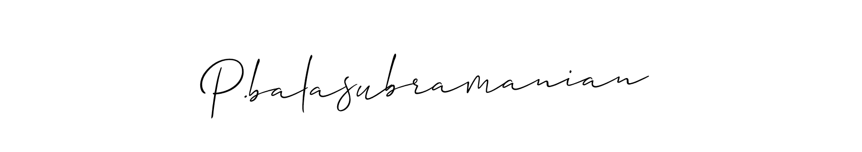 It looks lik you need a new signature style for name P.balasubramanian. Design unique handwritten (Allison_Script) signature with our free signature maker in just a few clicks. P.balasubramanian signature style 2 images and pictures png