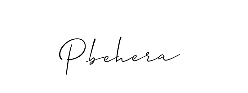You should practise on your own different ways (Allison_Script) to write your name (P.behera) in signature. don't let someone else do it for you. P.behera signature style 2 images and pictures png