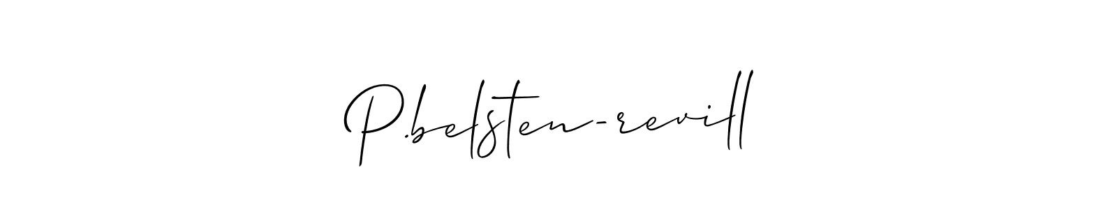 How to Draw P.belsten-revill signature style? Allison_Script is a latest design signature styles for name P.belsten-revill. P.belsten-revill signature style 2 images and pictures png