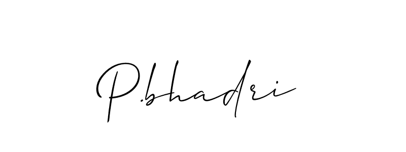 It looks lik you need a new signature style for name P.bhadri. Design unique handwritten (Allison_Script) signature with our free signature maker in just a few clicks. P.bhadri signature style 2 images and pictures png