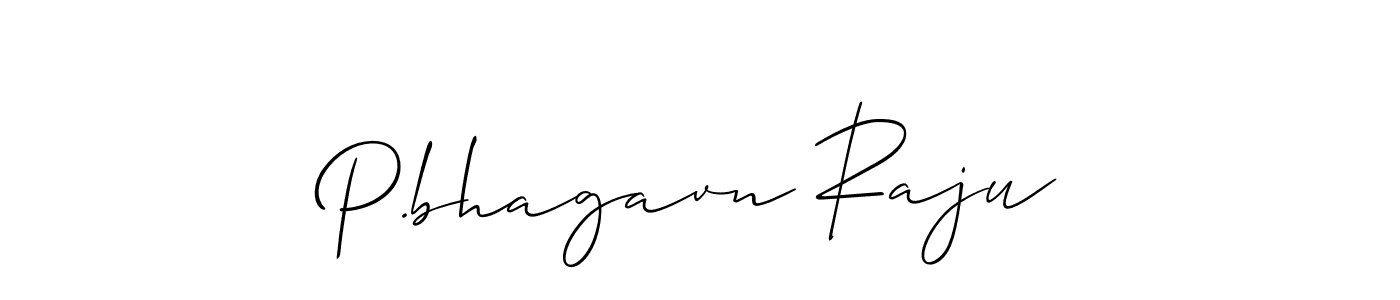 Create a beautiful signature design for name P.bhagavn Raju. With this signature (Allison_Script) fonts, you can make a handwritten signature for free. P.bhagavn Raju signature style 2 images and pictures png