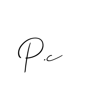 You should practise on your own different ways (Allison_Script) to write your name (P.c) in signature. don't let someone else do it for you. P.c signature style 2 images and pictures png