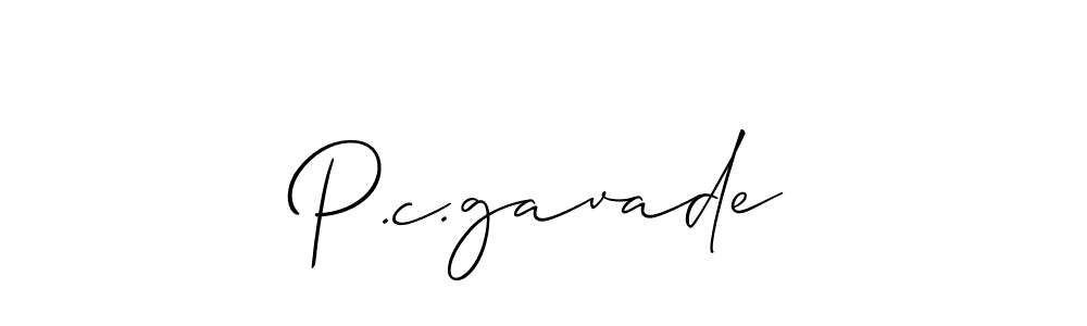 P.c.gavade stylish signature style. Best Handwritten Sign (Allison_Script) for my name. Handwritten Signature Collection Ideas for my name P.c.gavade. P.c.gavade signature style 2 images and pictures png