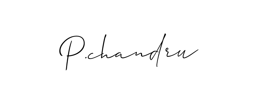 How to make P.chandru name signature. Use Allison_Script style for creating short signs online. This is the latest handwritten sign. P.chandru signature style 2 images and pictures png