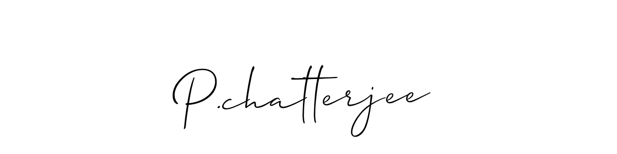 The best way (Allison_Script) to make a short signature is to pick only two or three words in your name. The name P.chatterjee include a total of six letters. For converting this name. P.chatterjee signature style 2 images and pictures png