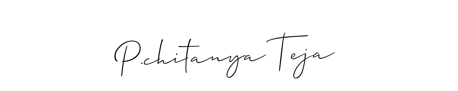 How to Draw P.chitanya Teja signature style? Allison_Script is a latest design signature styles for name P.chitanya Teja. P.chitanya Teja signature style 2 images and pictures png