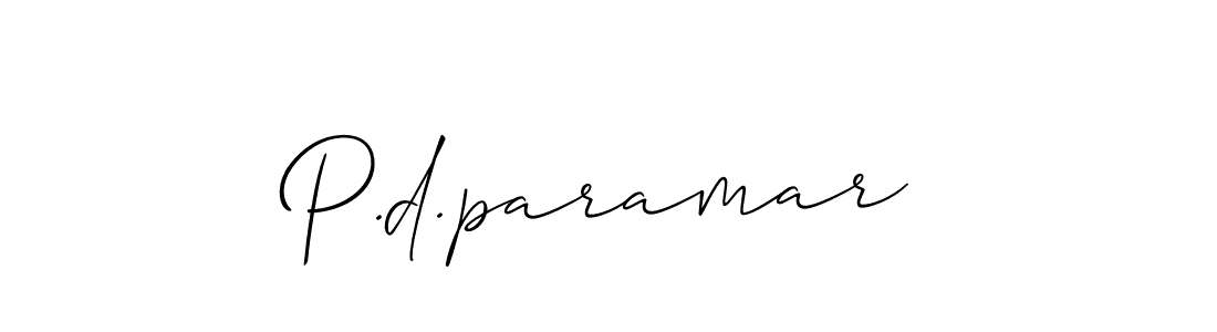 Design your own signature with our free online signature maker. With this signature software, you can create a handwritten (Allison_Script) signature for name P.d.paramar. P.d.paramar signature style 2 images and pictures png