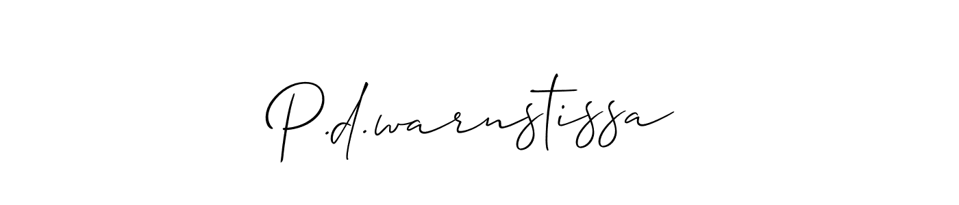 Once you've used our free online signature maker to create your best signature Allison_Script style, it's time to enjoy all of the benefits that P.d.warnstissa name signing documents. P.d.warnstissa signature style 2 images and pictures png