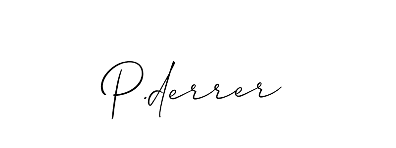 P.derrer stylish signature style. Best Handwritten Sign (Allison_Script) for my name. Handwritten Signature Collection Ideas for my name P.derrer. P.derrer signature style 2 images and pictures png